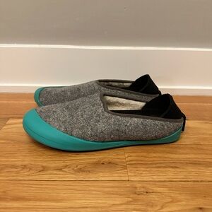 Mahabis Classic Gray Felt Shearling Detachable Slippers Womens Size 40 EU/US 8.5